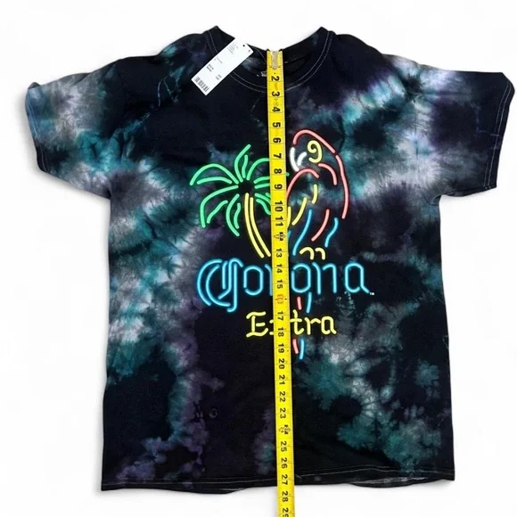 Corona Extra Tie-Dye Parrot Tee - Black and Green - Picture 3 of 7